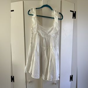Aritzia white eyelet embroidery dress